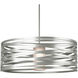 Tempest LED 30.2 inch Beige Silver Chandelier Ceiling Light, Drum